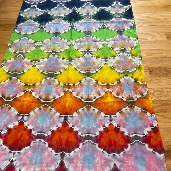 Hand tie dyed pride tapestry flag 30x52 inches LGBTQIA rainbow scales - Picture 2 of 4